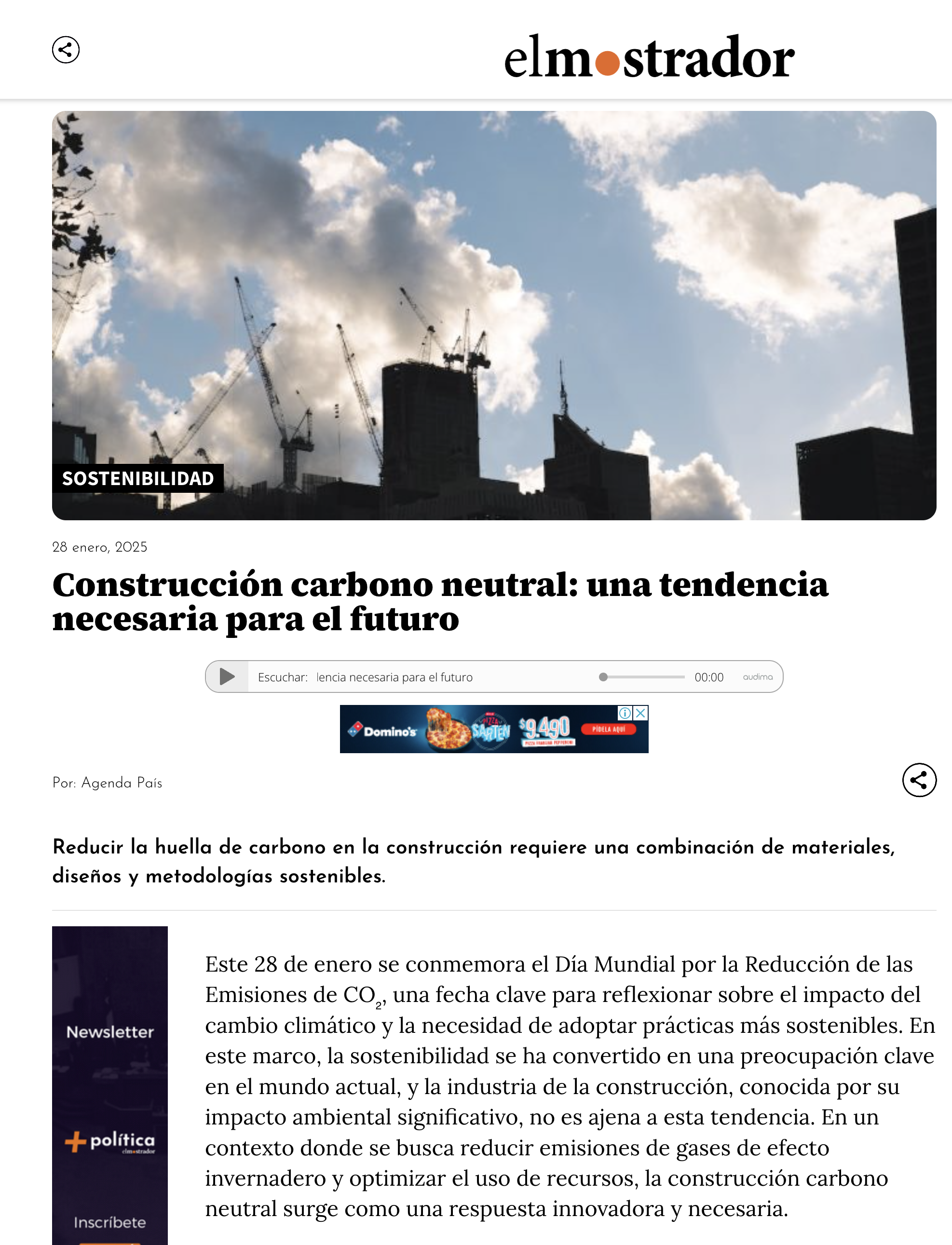 Construcción carbono neutral: una tendencia necesaria para el futuro